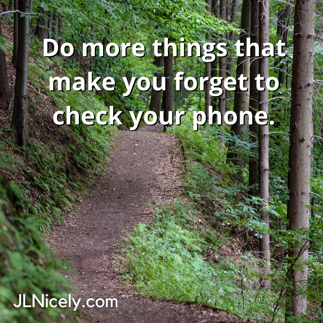 Do more things that make you forget to check your phone.

#Nature #Hiking #Weekend #StressRelief #Fantasy #Forest #FantasyBooks #NatureTherapy