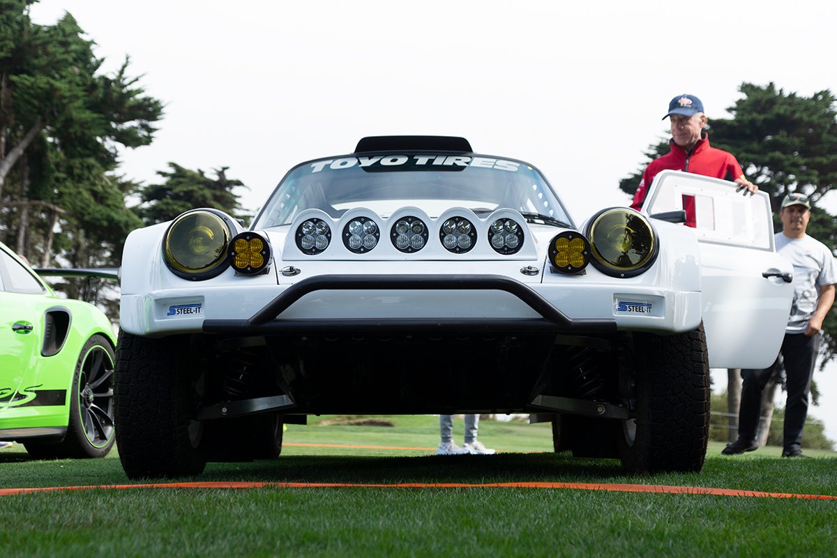 PCANational's tweet image. Here's one of the crazier #Porsche builds we saw at #WerksReunion, a safari/baja 911. This thing is *wide*! Would you consider doing something like this to your Porsche? #PorscheClubOfAmerica