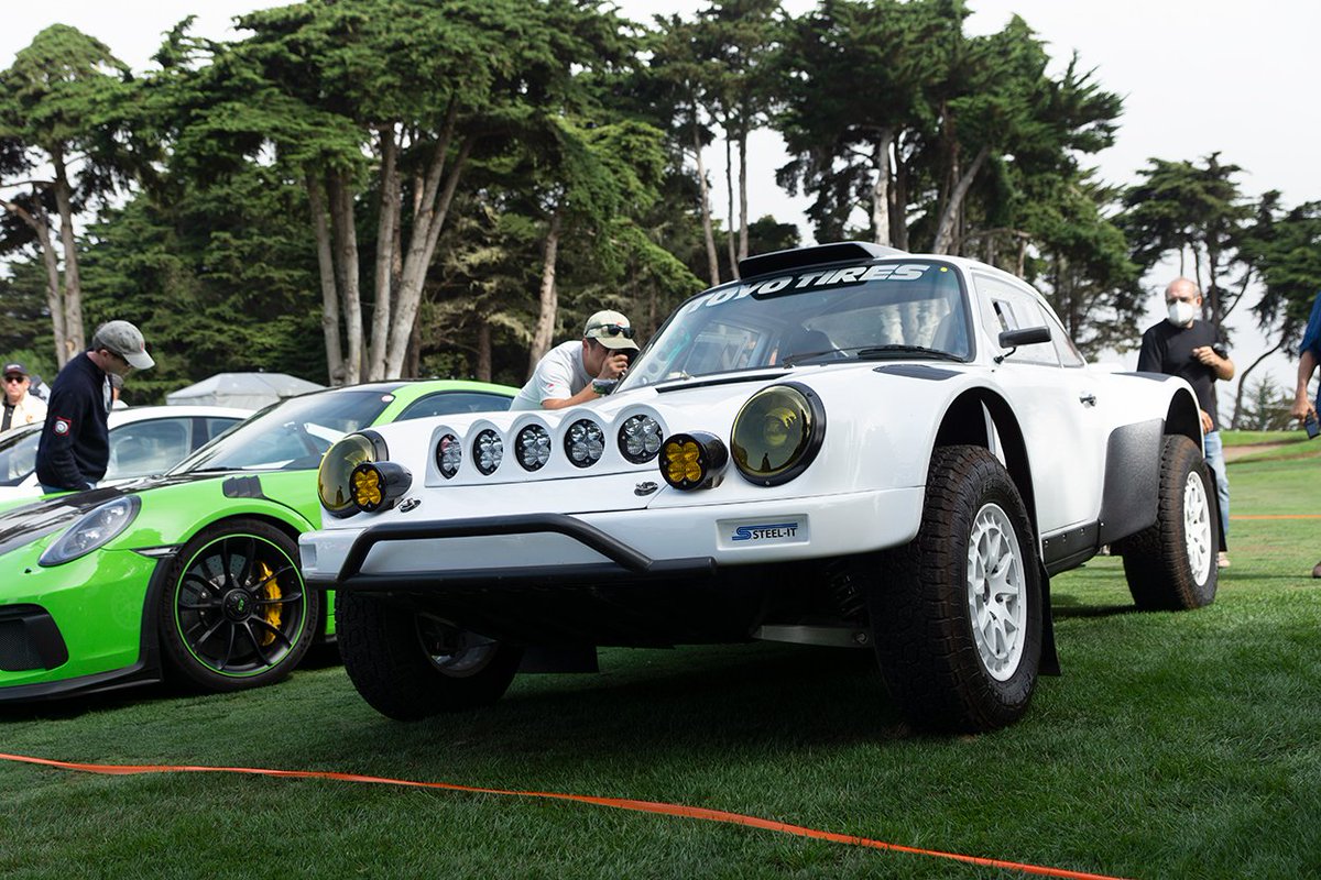 PCANational's tweet image. Here's one of the crazier #Porsche builds we saw at #WerksReunion, a safari/baja 911. This thing is *wide*! Would you consider doing something like this to your Porsche? #PorscheClubOfAmerica