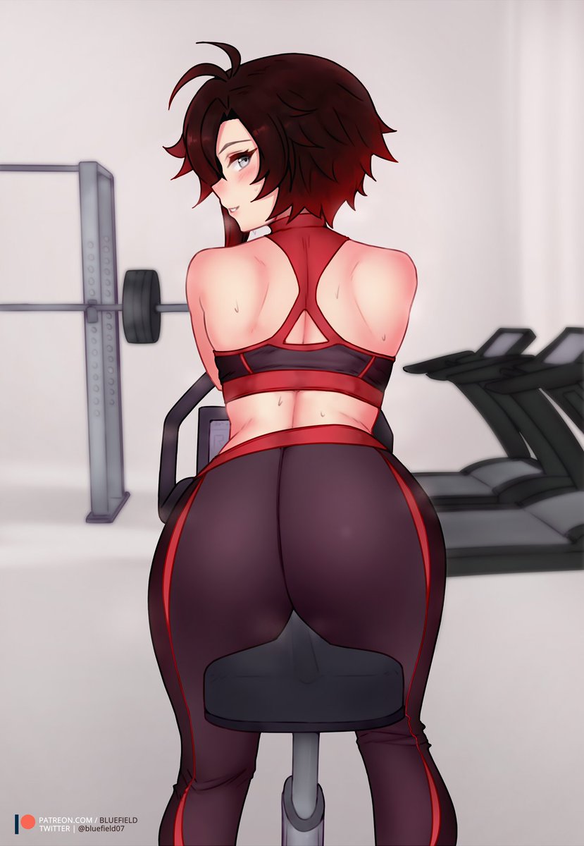 RedRoseSlxt's tweet photo. "Are you gonna work out too or are you just gonna stand there and stare like a weirdo?~" 

#LewdRP https://t.co/necG6yDf5O