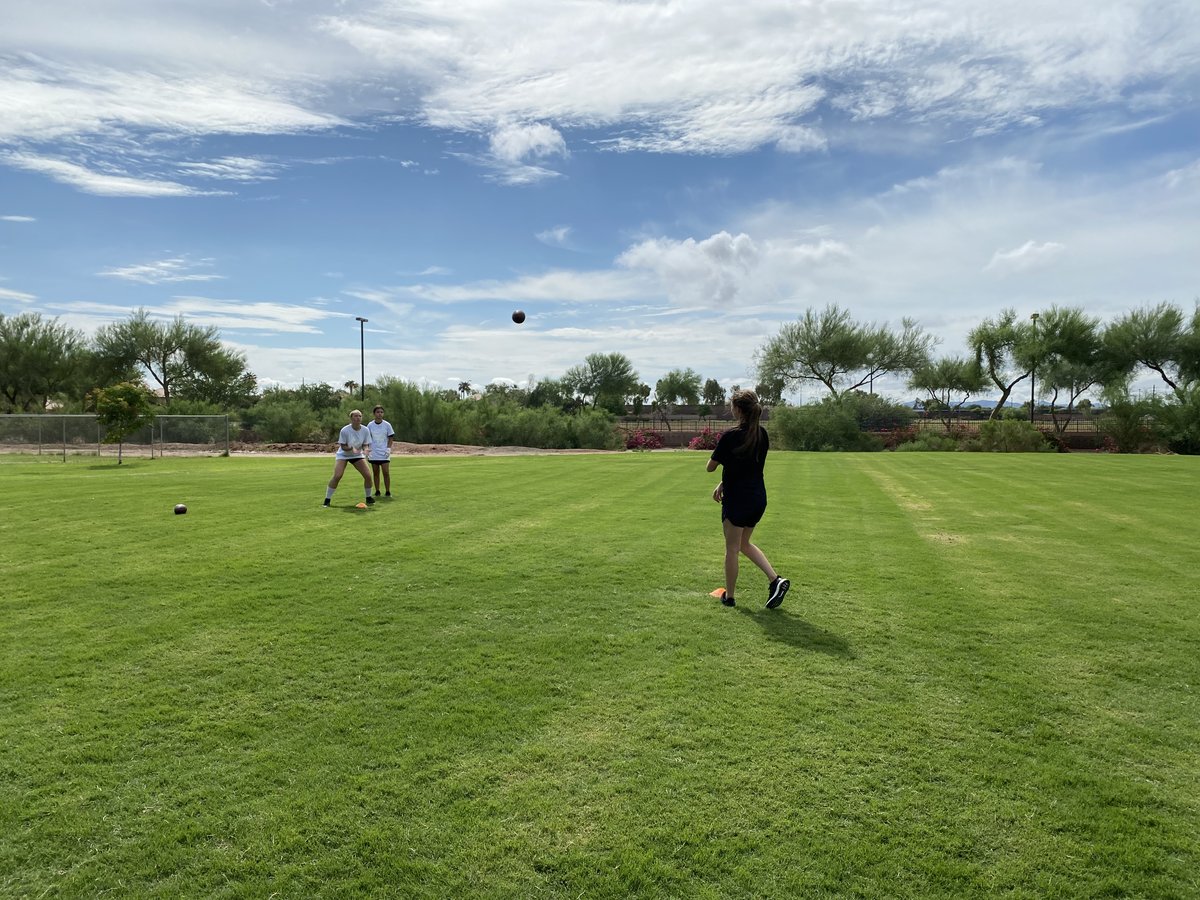 HHSGirlsFlag's tweet photo. The GYFL camp was a huge success.  Over 100 girls of all ages participated.  Former Hamilton QB Jenny Todd helped prepare some of the high school girls for their first season of Girls Flag Football. https://t.co/IjVqMbCMCI