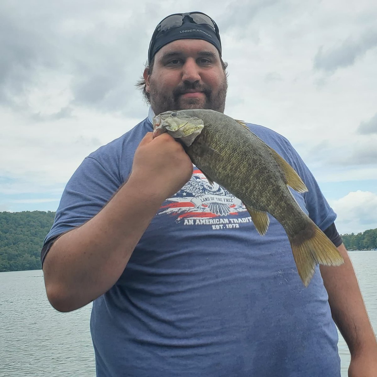 Chris got a 3 lb smallie. Mine was a 4lb smallie. Battled two rain storms and still caught.  Thanks to my awesome equipment. <a href="/NitroBoats/">Nitro Boats</a> (z18 pro package) <a href="/MinnKotaMotors/">Minn Kota</a>  <a href="/HumminbirdFish/">HumminbirdFish</a>  <a href="/StCroixRods/">St. Croix Rods</a> (rod) <a href="/StrikeKingLures/">Strike King Lure Co.</a>   <a href="/Kevin_VanDam/">Kevin VanDam</a>  (rods and baits)
<a href="/MercuryMarine/">MercuryMarine</a>
