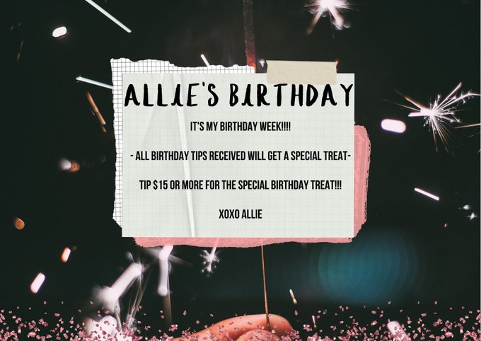 2 pic. It's my BIRTHDAY week !!! ?

All birthday tips will get something in return. 

(see comments for