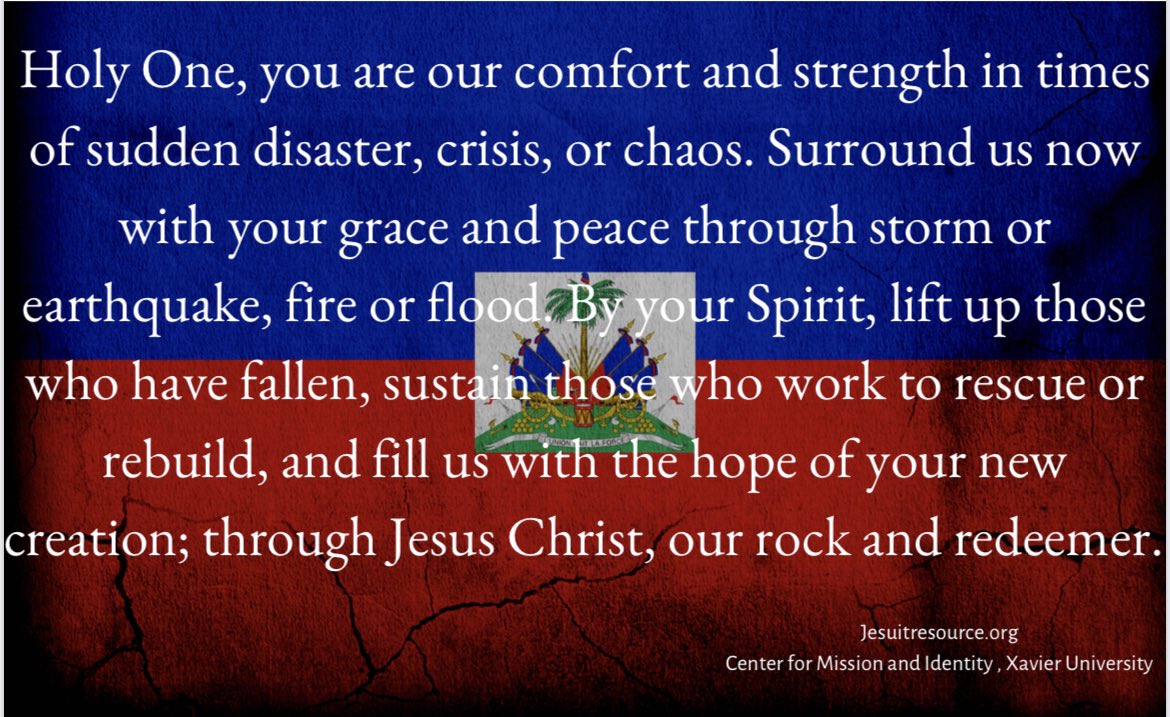 Praying for our Haitian brothers and sisters 🙏🙏