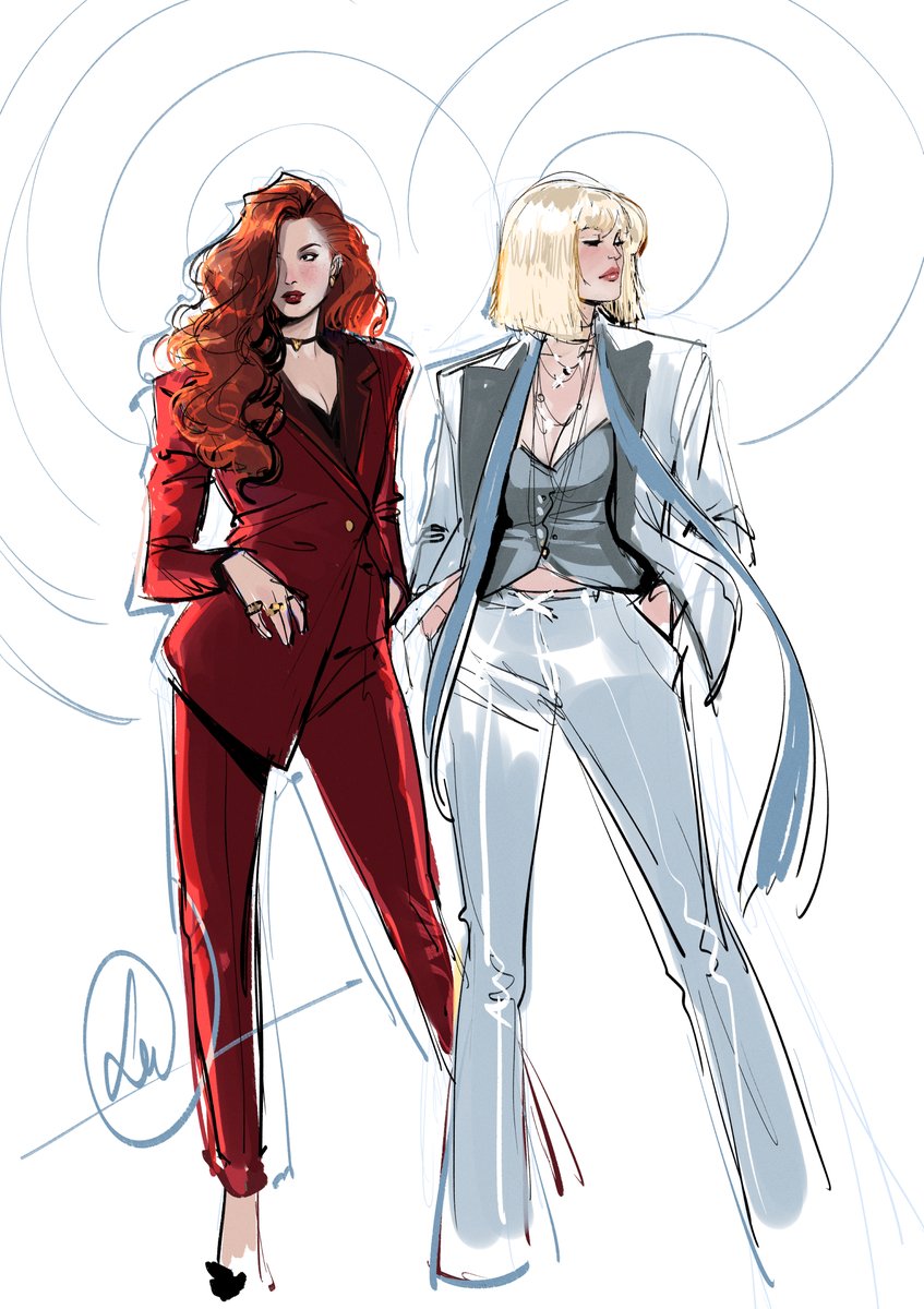 A story that Jean and Emma have to work together and wear these looks