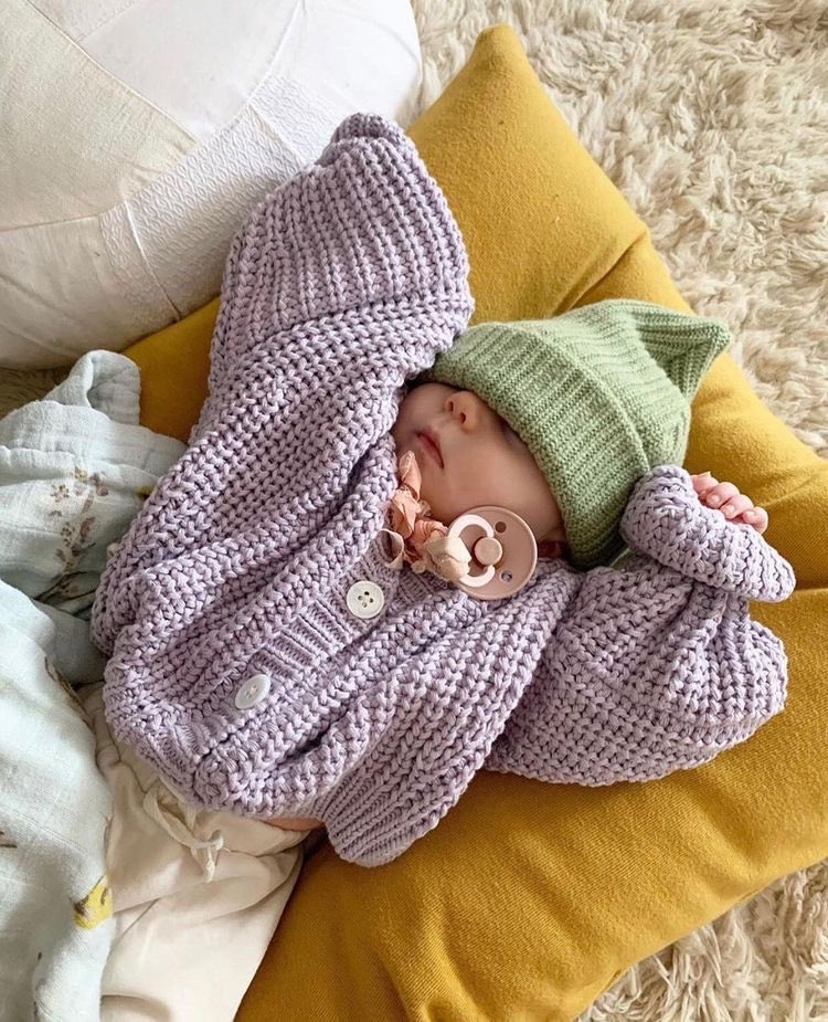 stylesarcadia's tweet photo. another knit by nana c. she’ll grow into it 🖤 https://t.co/i50OmTstjV