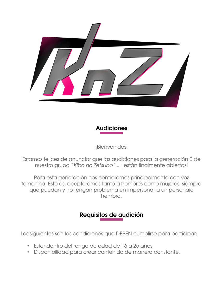 Kibo_Nzetsubo's tweet photo. Bienvenidos sean a Kibo No Zetsubo!
y a las audiciones para nuestra generación 0

Por favor primero lea todo lo de las dos imágenes y después complete el formulario, ありがと... !
https://t.co/8dtjyJI7FN https://t.co/lf5S4lj7KV