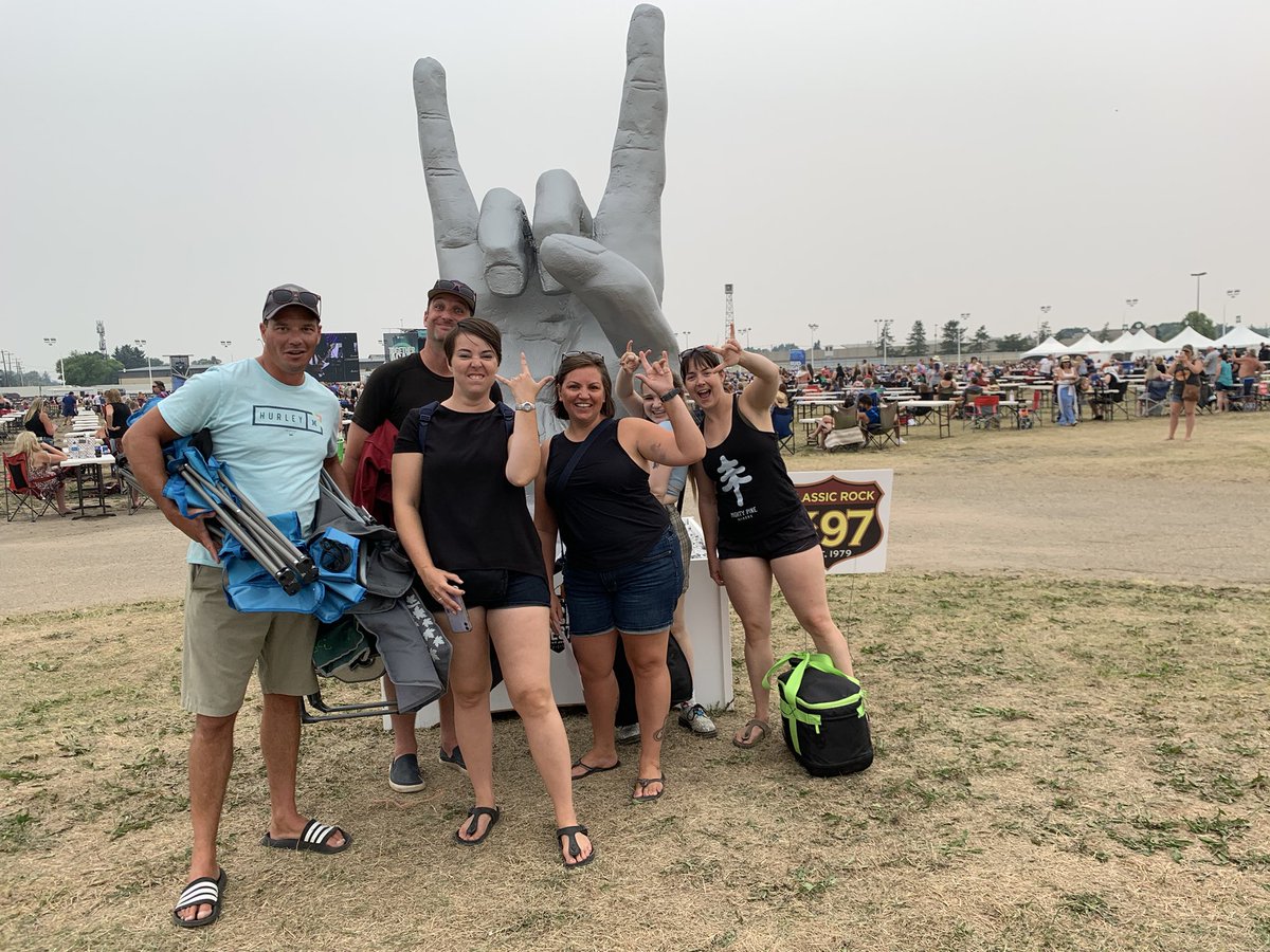 Most of the crew at @yegrockfest #yegrocks