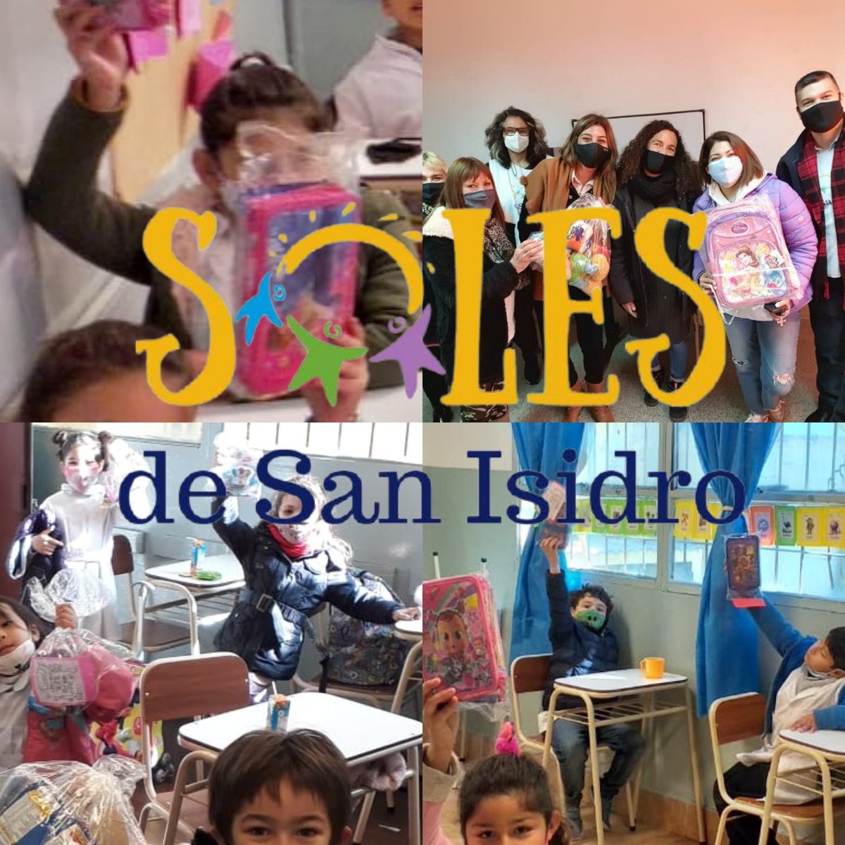 SolesSanIsidro's tweet photo. Adelantándonos al día de la Niñez entregamos en las Escuelas Especiales 502 503 y 504  y Primaria 9 del partido de #SanIsidro Juguetes y útiles escolares. El equipo de @SolesSanIsidro una vez más #BienCercaTuyo https://t.co/ISGmHEONNG