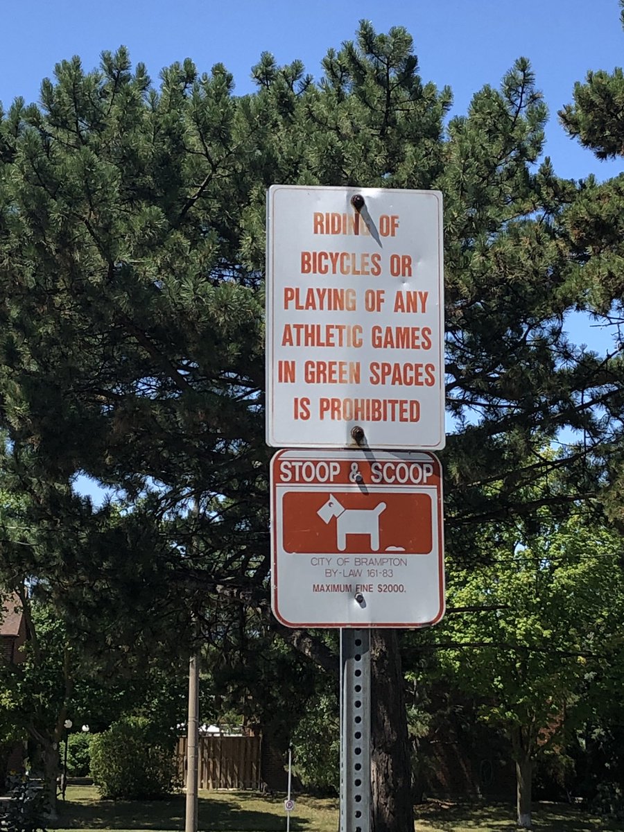 JUST WOW - the kids in the complex today see this sign and the basketball court is gone as well. What are the kids suppose to do???  No playing of athletic games in green spaces - WHAT???