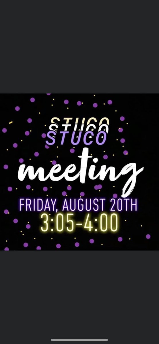SbhsStuco's tweet photo. High school—grades 9th-12th! 
💜If you are interested in joining Student Council, this is your chance! Just show up! We will not have member elections this year, only officer elections. 
💜￼Friday, August 20th from 3:05-4:00 in Mrs. Hudler’s room! Hope to see you there! https://t.co/Lpl7DZ34cG