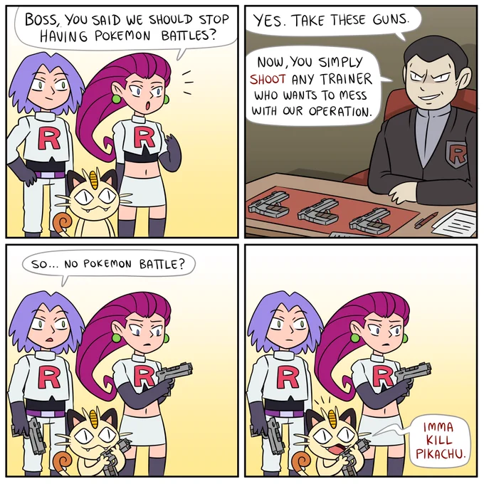 Team Rocket company restructuring. 