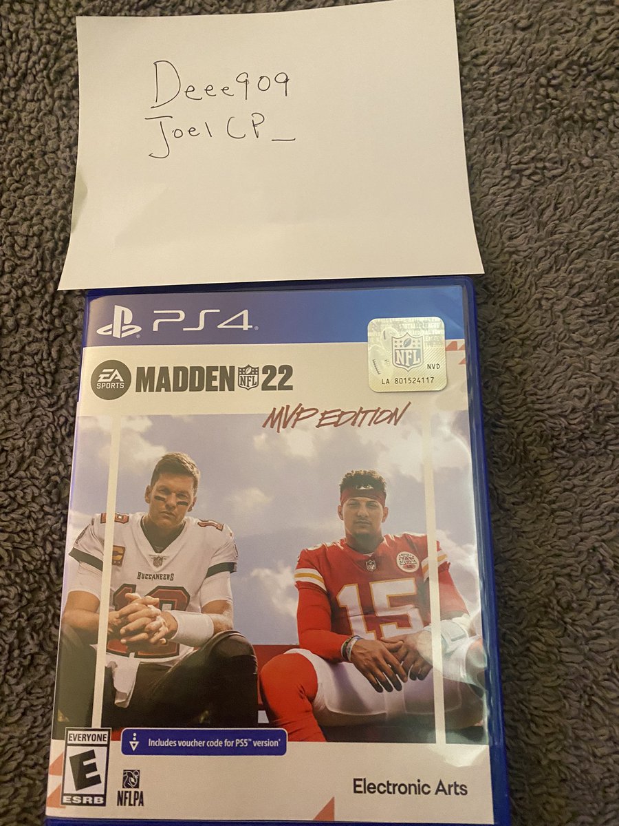 JoelCP_'s tweet image. GIVING AWAY A COPY OF MADDEN 22 ON PS5 (ONLY)
(CODE IS USEABLE AT THE TIME I GIVE IT TO YOU) 

ALL YOU HAVE TO DO IS FOLLOW ME AND @Deee909 
RT AND LIKE THIS TWEET

GIVEAWAY ENDS IN 24 HOURS