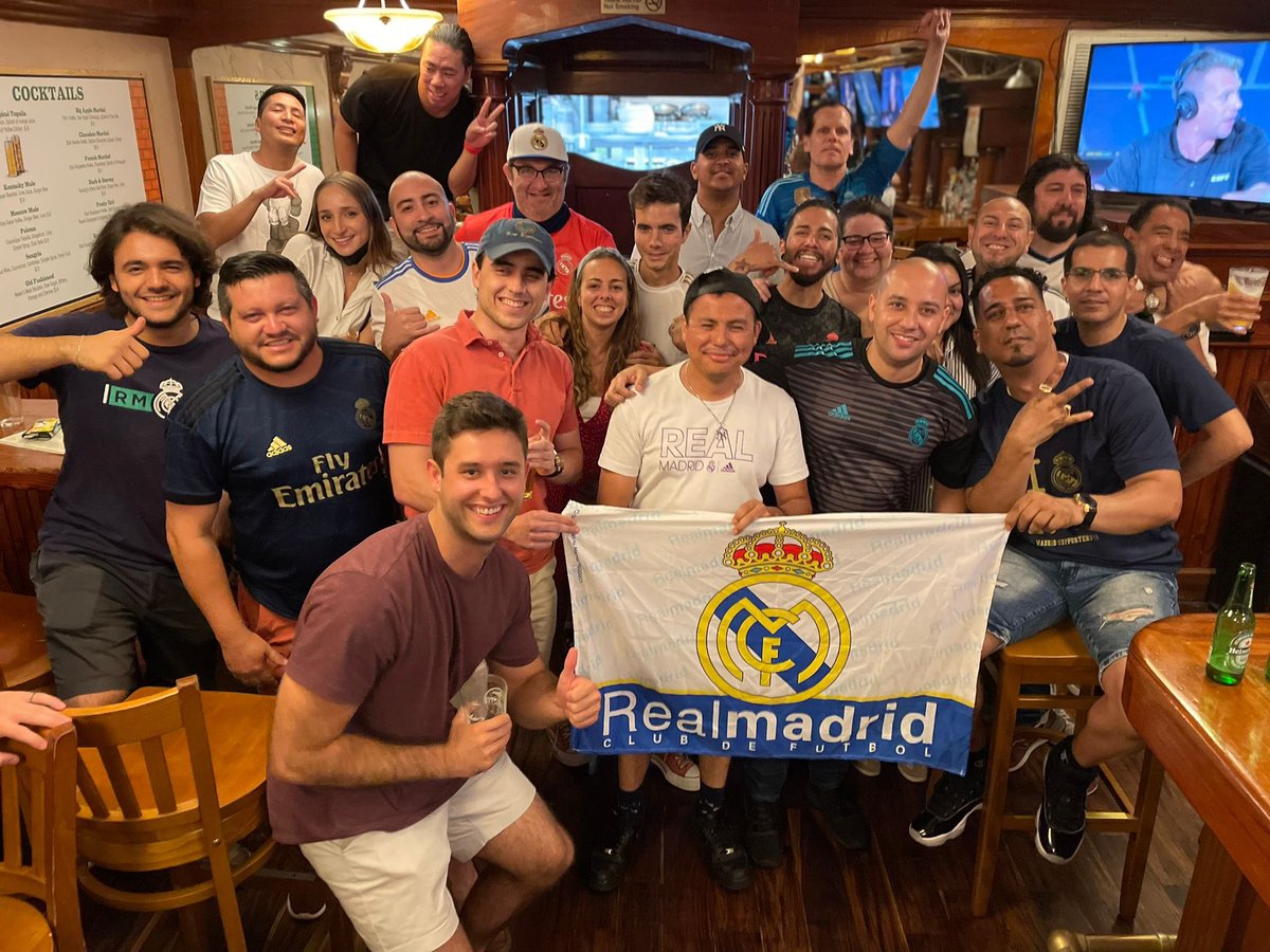 Peña Madridista NYC (@madridistasnyc) on Twitter photo What a beautiful start. 1:4 win ⚽️ 
And how great to be back and see everyone. We missed you and we missed <a href="/realmadrid/">Real Madrid C.F.</a> 
<a href="/playwright35th/">Playwright Irish Pub</a> 
#HalaMadrid #LaLiga #RealMadrid #football #soccer #matchday What a beautiful start. 1:4 win ⚽️ 
And how great to be back and see everyone. We missed you and we missed <a href="/realmadrid/">Real Madrid C.F.</a> 
<a href="/playwright35th/">Playwright Irish Pub</a> 
#HalaMadrid #LaLiga #RealMadrid #football #soccer #matchday