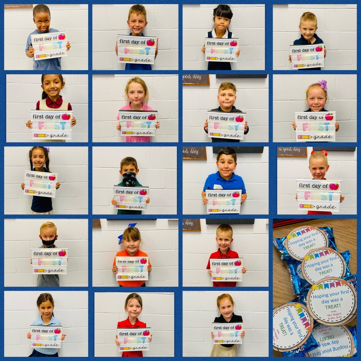 scirestudents's tweet photo. 🍎 FIRST WEEK IN FIRST GRADE 🍎
Look at my cute new Squad!!!!!!!!!!!!
The best part of my job is who I spend my days with!!! 
💙🧡🐊 https://t.co/zyUB4lYvDI