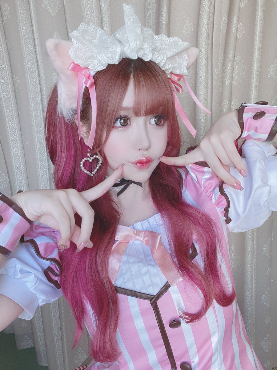 めいきゅ〜と名古屋大須店（@make_u_cute_n ）さん2日目おきゅいんします💗
今日は猫耳忘れなかった！！🥰🥰

ご帰宅お待ちしております💕💕 https://t.co/fnhiLKRcf1