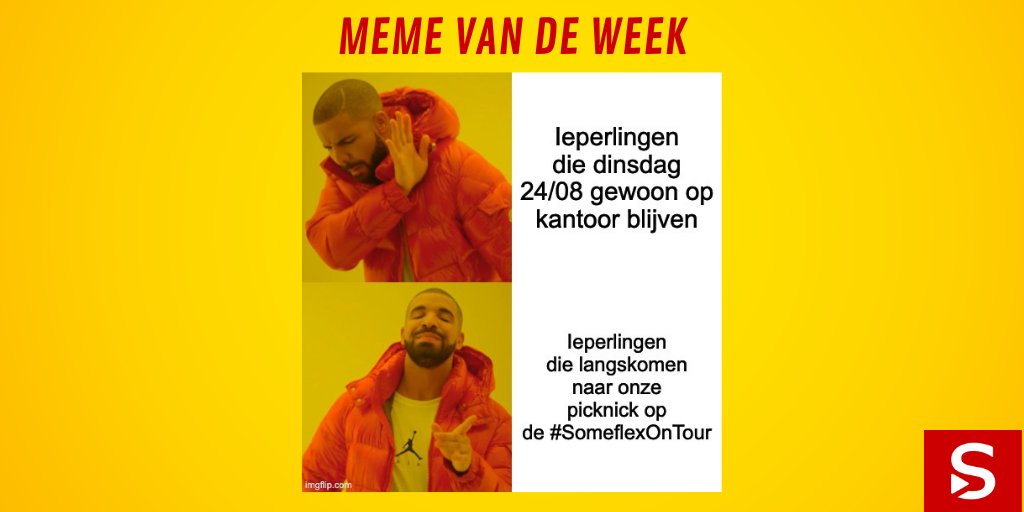 Someburo's tweet photo. ๐ฃ #someflexontour
Binnen exact 9 dagen gaat #SomeflexOnTour van start!๐คฉ
๐Eerste stop: @StadIeper!
Woon je niet in de buurt?
๐We komen nog langs in @stadhasselt, @Stad_Antwerpen en @stadgent !๐
Meer info!๐
https://t.co/yBgN0Df0Be
#someflexontour #socialemedia https://t.co/cGKzw0yPmD