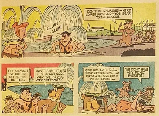 yogi bear being depicted as a medical """""""professional""""""" in jellystone isn't anything new 