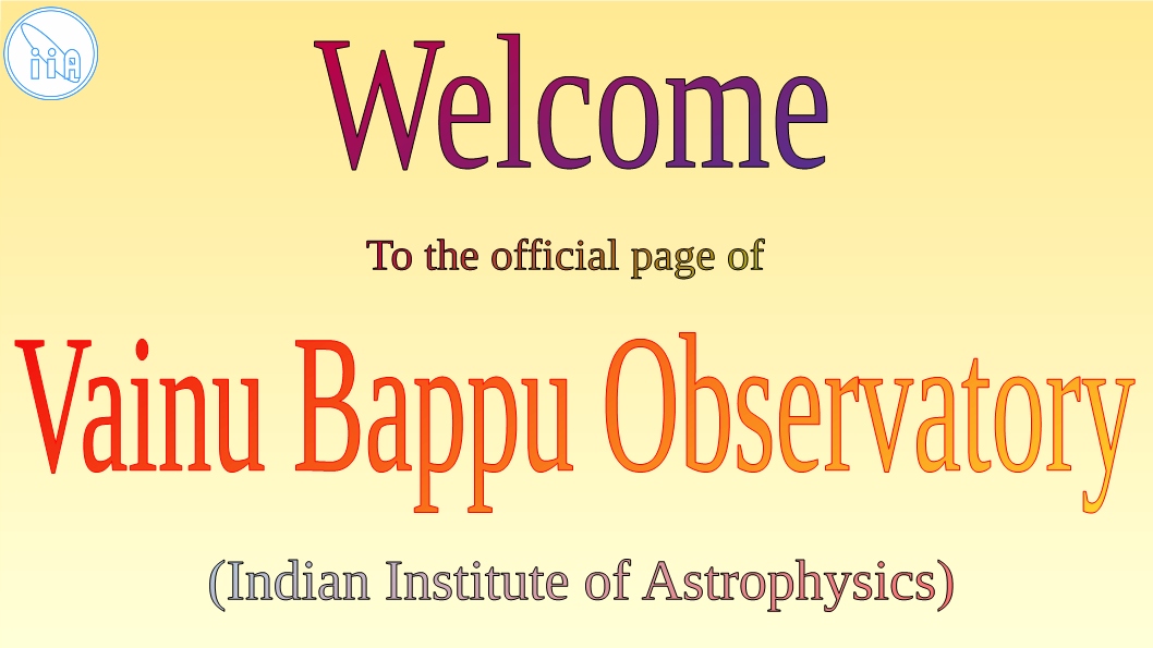 Vainu Bappu Observatory (@vbokavalur) on Twitter photo 