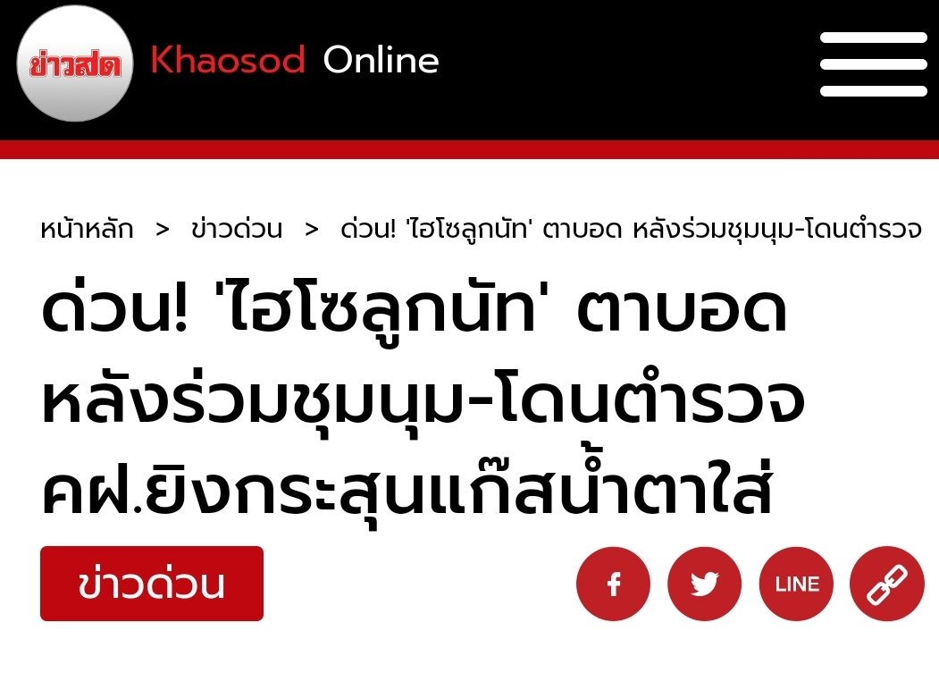 ทุกคนมาสนใจเรื่องนี้ก่อน ไฮโซลูกนัทที่โดนยิงที่ตา ตอน #ม็อบ13สิงหา ตอนนี้ *ตาบอด* แล้ว😭 #popcat #สลิ่มvsสามกีบ