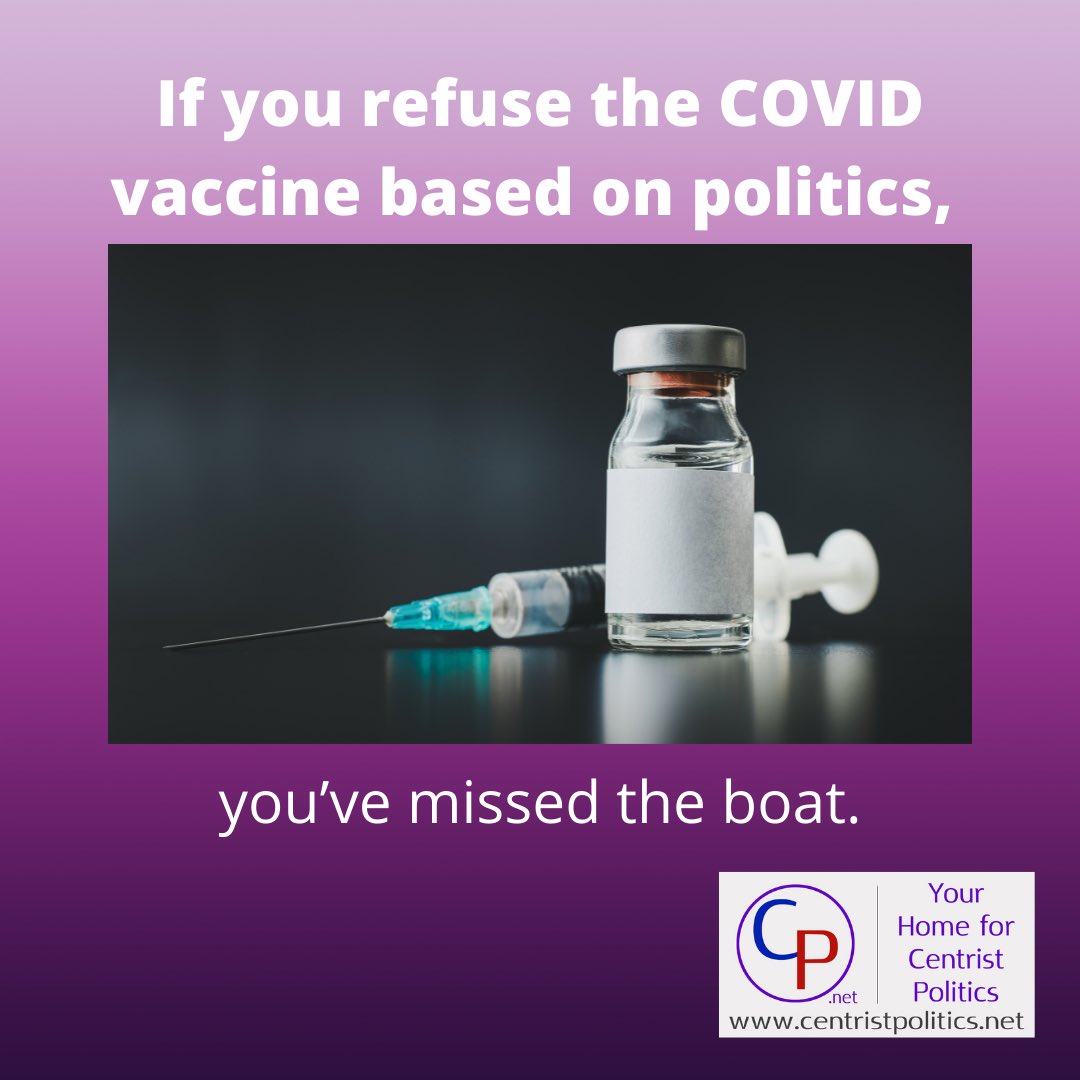 You might be a political extremist if...the sole reason you make a personal medical decision is based on party affiliation