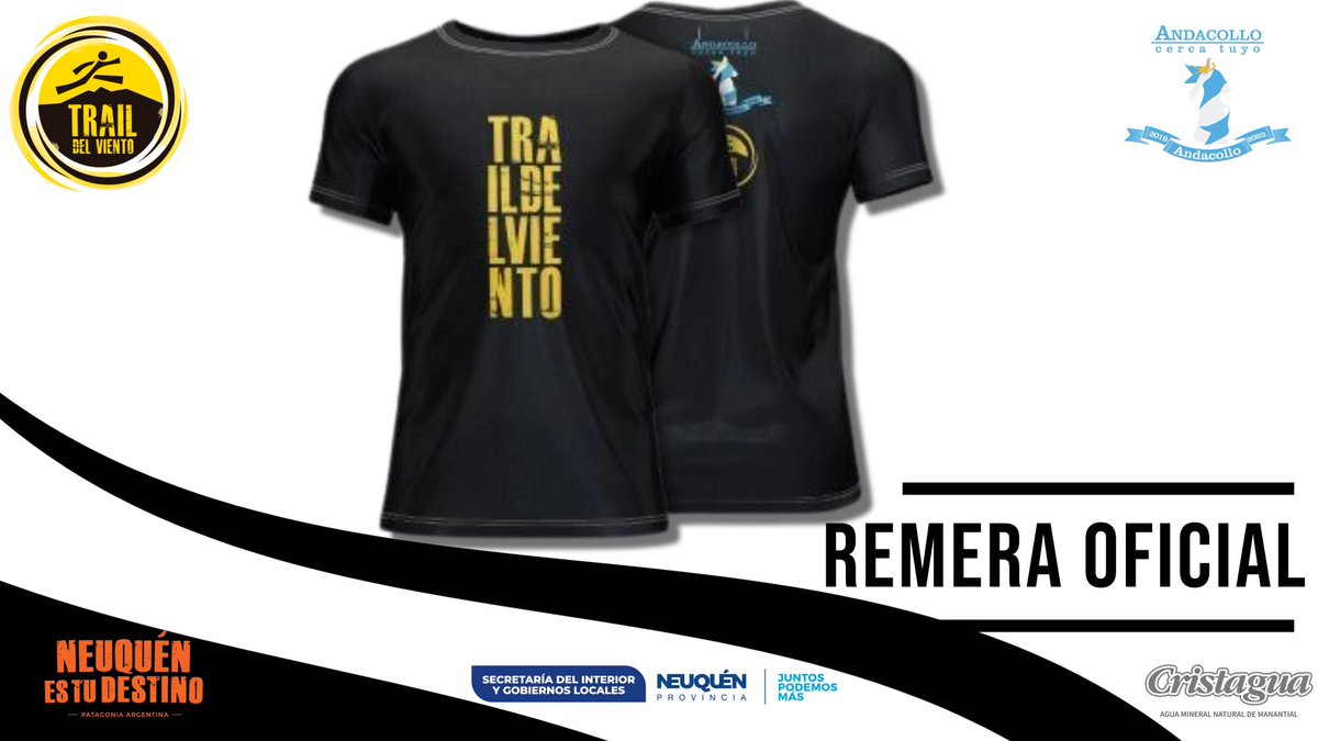 Presentamos la Remera Oficial del Trail del Viento 2021.