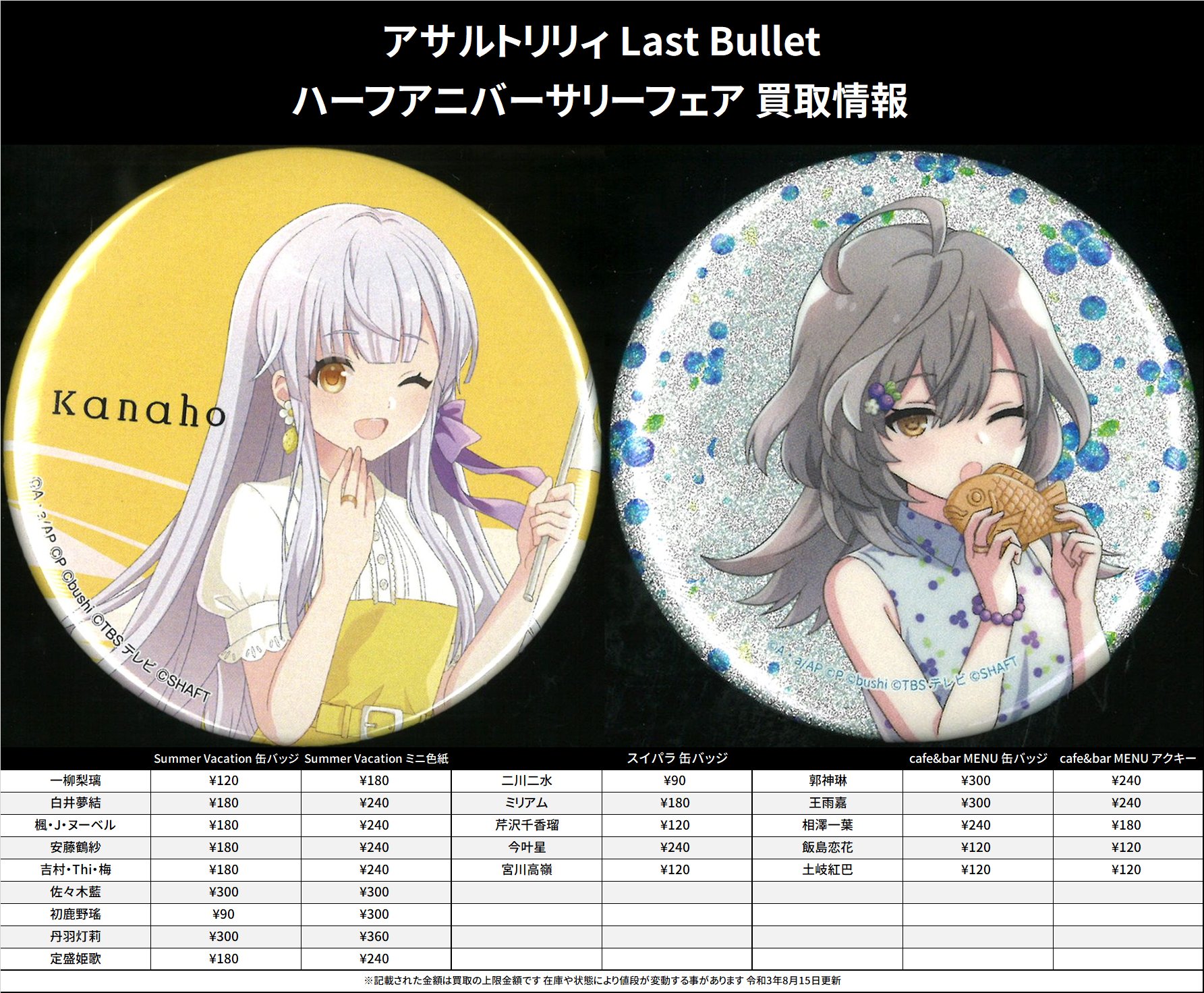 い出のひと時に、とびきりのおしゃれを！ ブシロード ラバーマット