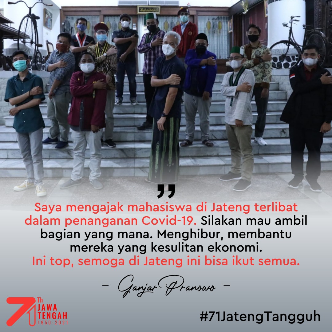 Apihs (@apihs4) on Twitter photo Tak terasa umur Jateng sudah 71.
Banyak prestasi yang diraih dan membuat kita bangga dan membuat provinsi kita terbaik di Indonesia.
Tetap semangat dan terus melayani rakyat <a href="/ganjarpranowo/">Ganjar Pranowo</a>
Selamat Ulang Tahun dan tetap jaya Jawa Tengah
#71JatengTangguh Tak terasa umur Jateng sudah 71.
Banyak prestasi yang diraih dan membuat kita bangga dan membuat provinsi kita terbaik di Indonesia.
Tetap semangat dan terus melayani rakyat <a href="/ganjarpranowo/">Ganjar Pranowo</a>
Selamat Ulang Tahun dan tetap jaya Jawa Tengah
#71JatengTangguh