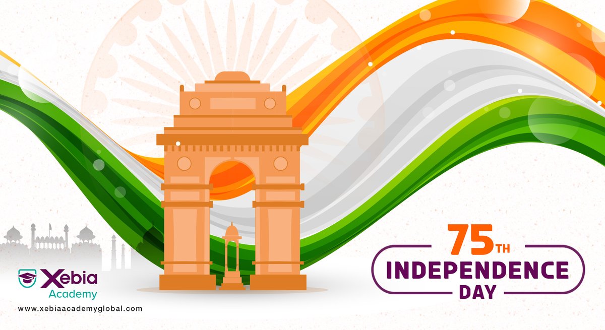 Xebia_Academy's tweet photo. Happy Independence Day from us to you. #Celebrating75YearsOfIndependence

#independanceday #Celebrating75Years #independenceday2021 #independencedayindia #XebiaAcademyGlobal https://t.co/cLRtfumQKr