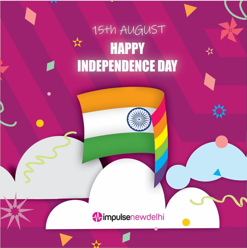 As we walk into the 75th year of our Independence, Impulse New Delhi takes pride in being a flag bearer of the LGBTQ+ community for many years. We are guiding and helping the generation to gain Independence from stigma. #IndependenceDay #LGBT #impulsenewdelhi