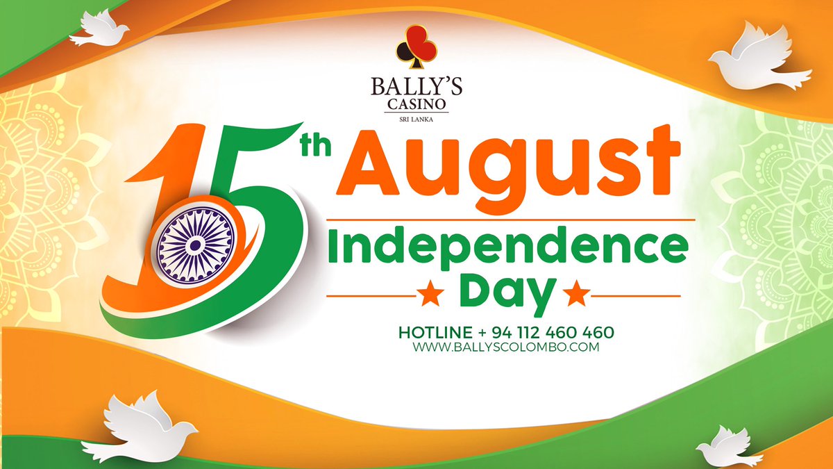 Today let us take sometime to value this great nation. 
Happy Indian Independence Day India. 

#happyIndependenceday
#onlinecasino #ballyscasino #ballyscolombo #livecasino #baccarat #roulette #livegaming #gaming #casinogaming #ballysbet #casino #ballys #playbigwinbig #gaming