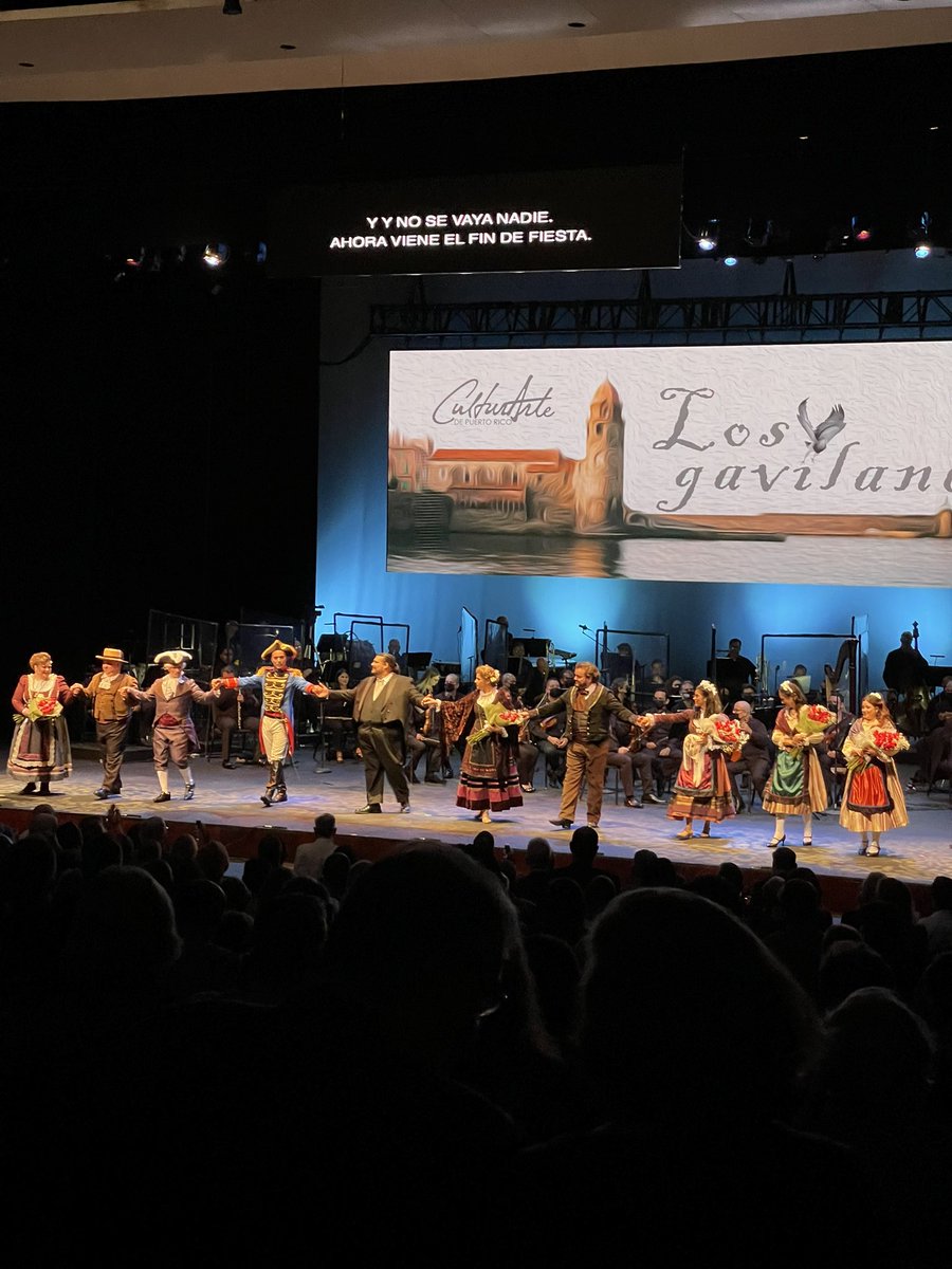 ¡Increíble! Gracias a todos los que fueron parte de esta noche única. #Zarzuela #LosGavilanes #CulturArtePR