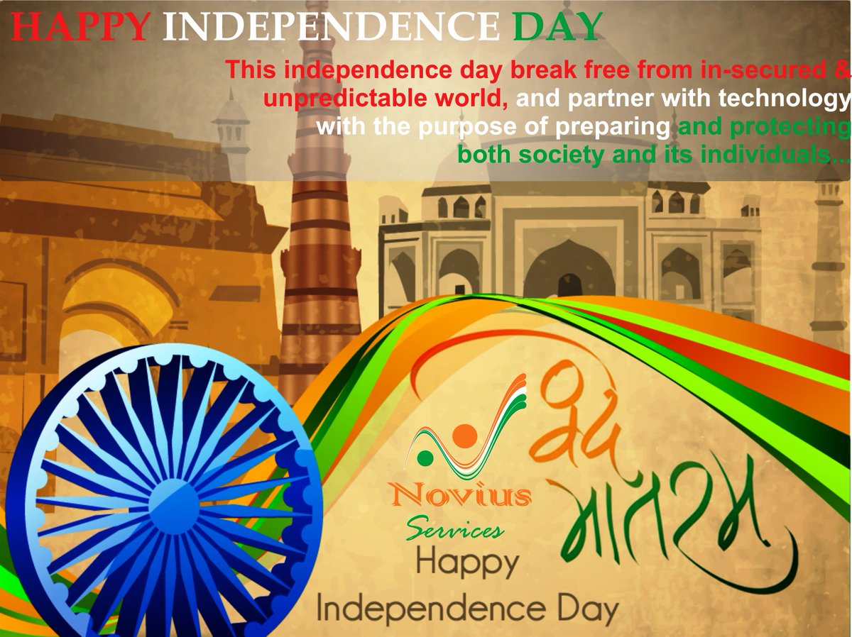 NoviusServices's tweet image. आप को 75वें स्वतंत्रता दिवस की हार्दिक शुभकामनाएं।

राष्ट्र की स्वतंत्रता के लिए अपने प्राणों की आहुति देने वाले माँ भारती के वीर सपूतों को कोटिशः नमन
आइए हम सब मिलकर भाईचारा बढ़ाएं एवम देश को मजबूत बनाए।

🇮🇳 वंदेमातरम I जय हिन्द जय भारत I 🇮🇳
#HappyIndipendenceDay2021
#TeamNovius