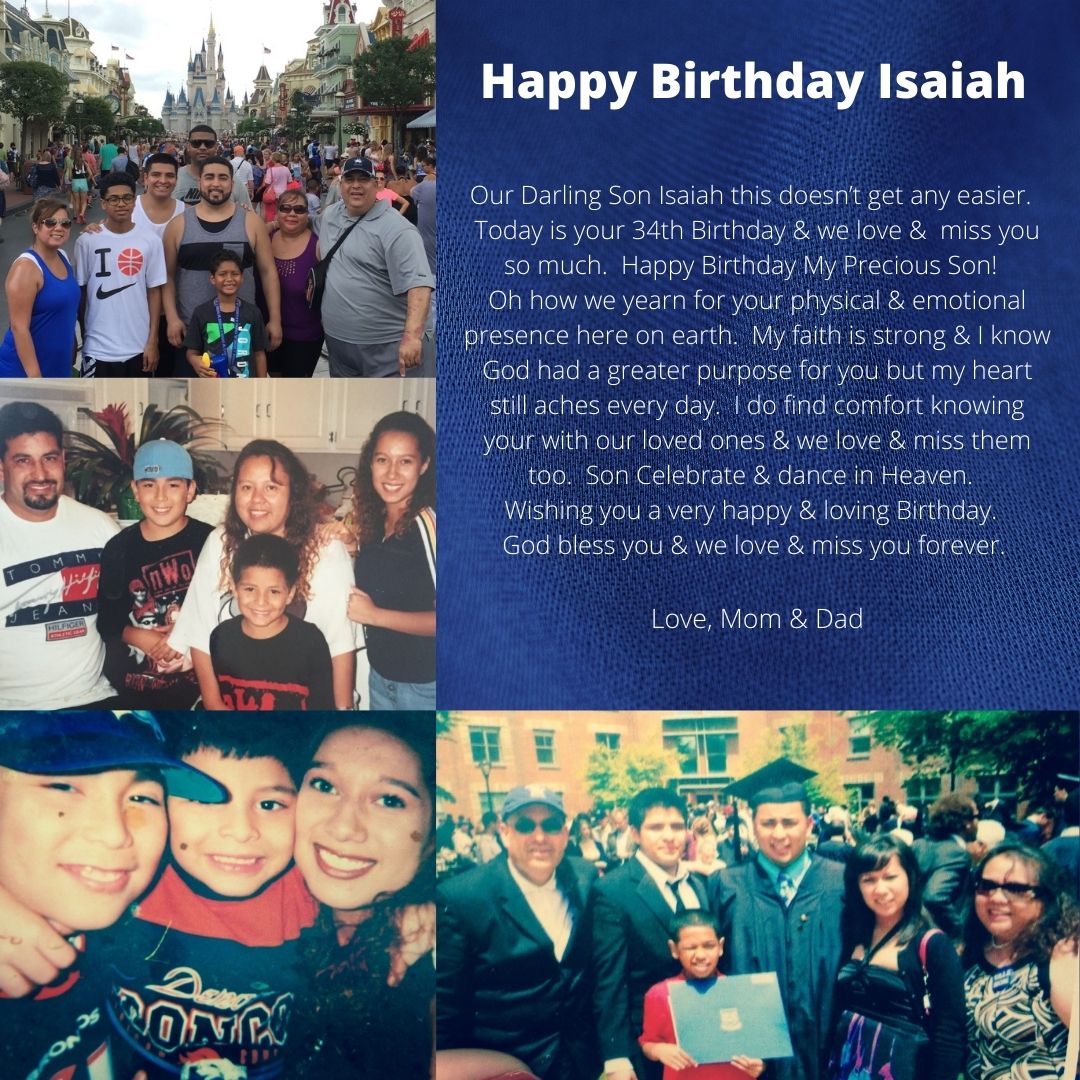 We love and miss you forever, Isaiah!