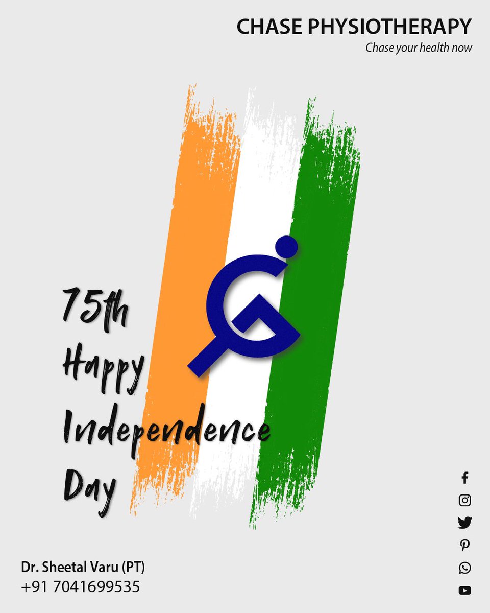 Let’s pledge for a fit & healthy #India Happy Independence Day 🇮🇳 #independenceday #15august #proudindian #freedom #Doctor #merabharatmahan #jaihind #indiaindependenceday #pain #health #fitness #physiotherapy #physicaltherapy #fisioterapia #sportsphysio #chasehealth #chasenow