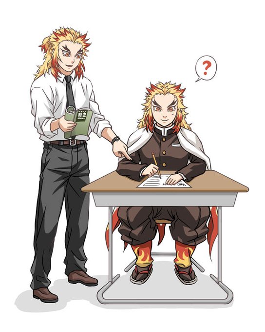 阿布さんがTwitterに投稿した煉獄杏寿郎(鬼滅の刃)のイラスト。