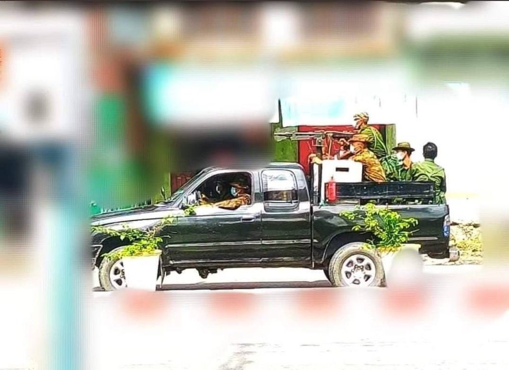 SAC arbitrarily abducted &amp; violently tortured 2 teachers from NatChaung village, Kale Tsp. They also searched for a man having connection with those teachers since Aug 12. #AcceptNUG_RejectMilitary #Aug15Coup #WhatsHappeningInMyanmar