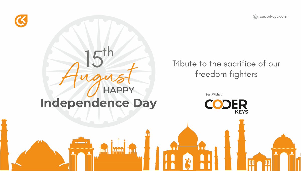 coderkeys24's tweet image. ✔ Freedom in mind, Faith in our heart, Memories in our souls. Let’s salute the Nation on Independence Day!  😊💖
✔ You & Your Family Will Be In My Prayers & Good Thoughts😊💖   
bit.ly/2Rak87ncompany #Freedom #JaiHind #india   #websitedevelopments #websitedevelopmentservice