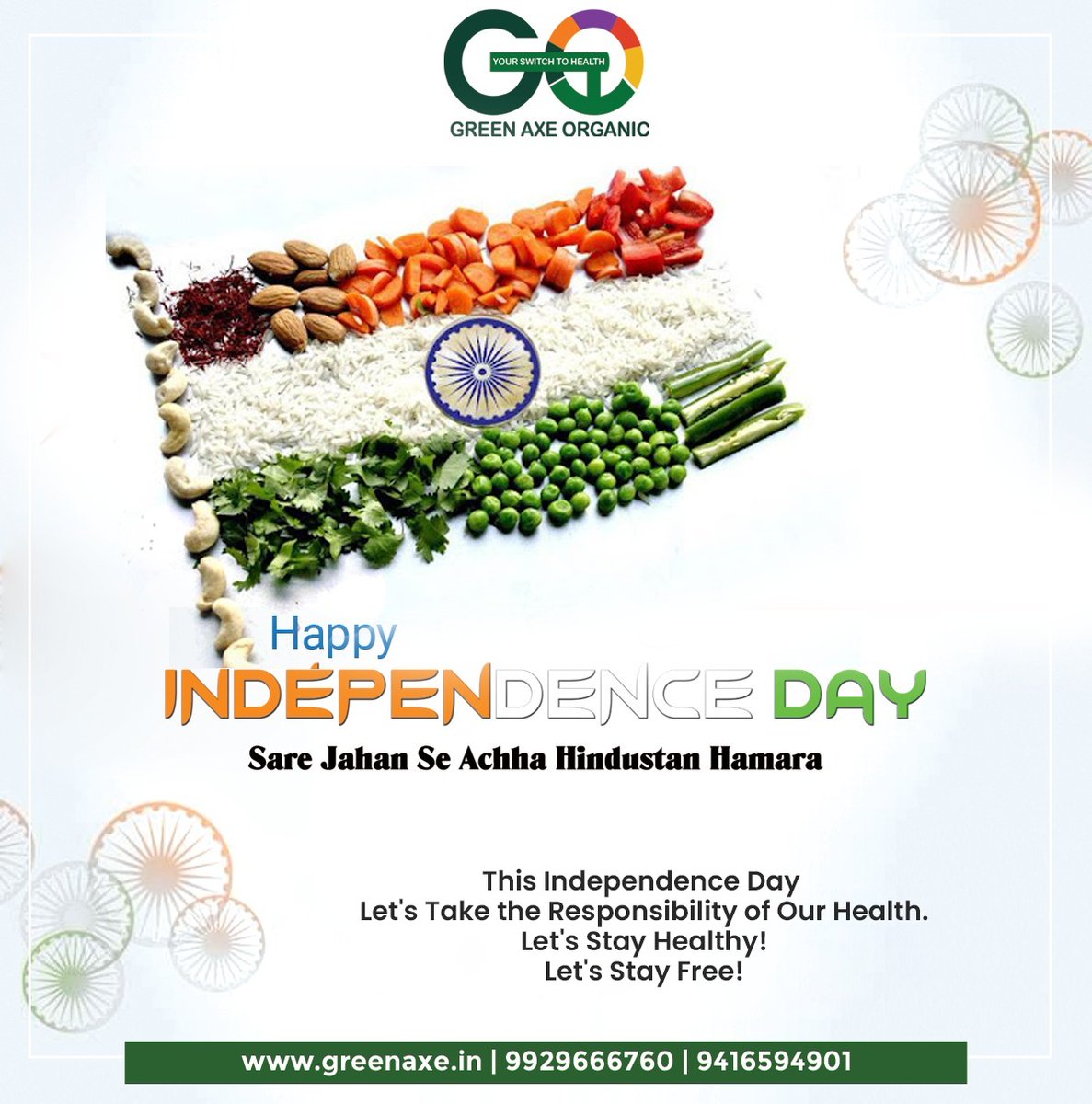 GreenAxe4's tweet photo. May the Indian tricolor always fly high. Sending you warm wishes on the grand occasion of Independence Day! 
.
#GreenAxe  #IndependenceDay  #IndependenceDay2021  #Independence https://t.co/LNPcLyo0nR