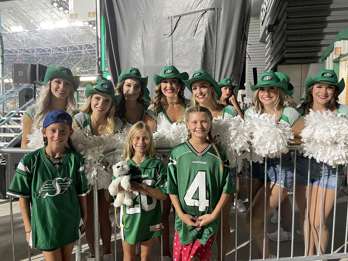 Excited to see the cheerleaders. Game is pretty good too! #riderslive