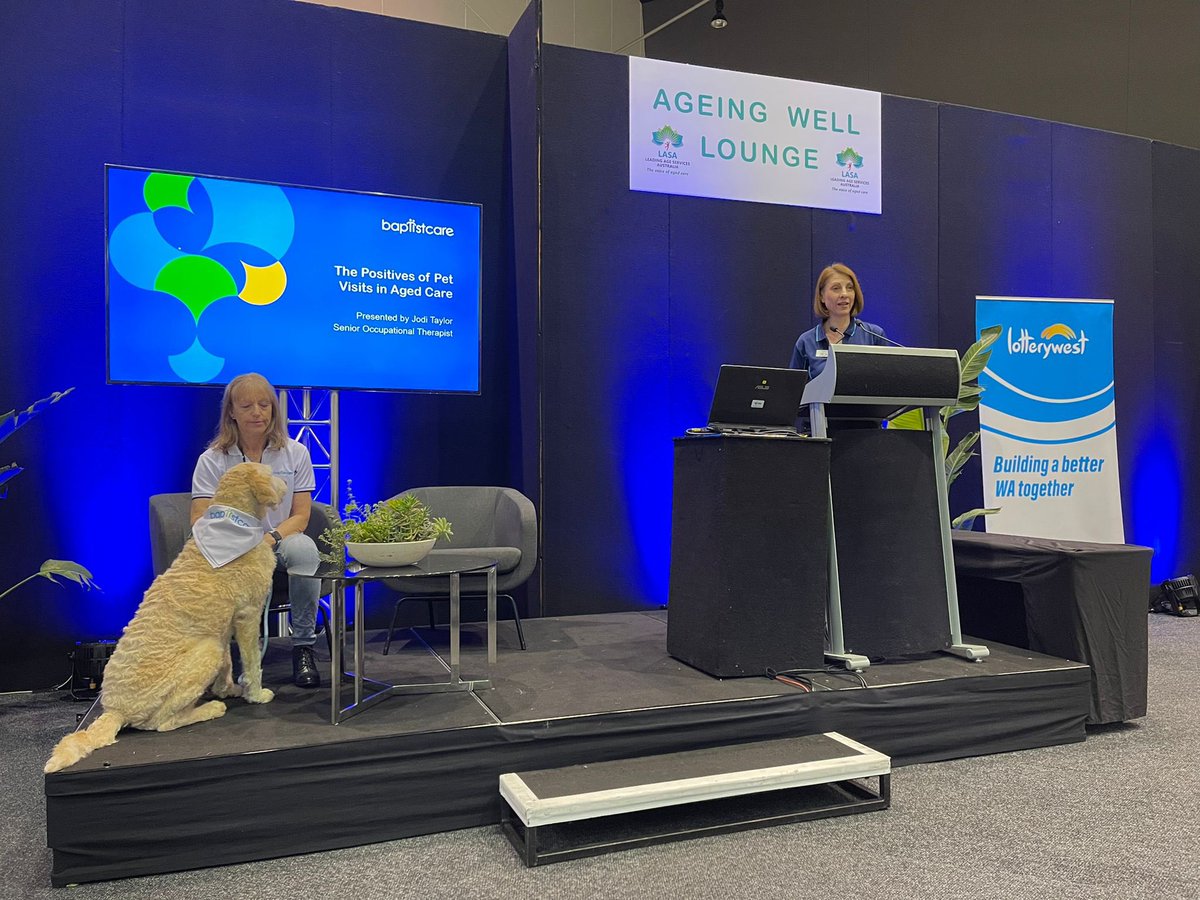 Pets are a focus of the @careandageing Expo today in Perth! There is so much great stuff at the expo for families and older Australians.