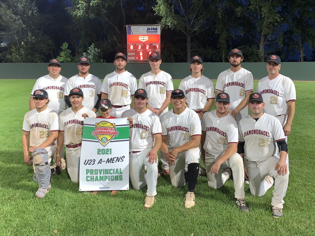 Dbacks swept the Delisle Fort Protection Pride in the best of 5 Provincial Championship series! Hots bats made the difference! #longball #defence - Missing: Rick Ruzesky