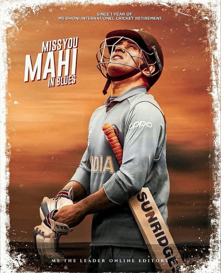 chanikyach_99's tweet photo. On this day 2020 @msdhoni retired from International cricket 🥺
It's been a year already....
#Mahi #MissYouInBlues #India #TeamIndia #CaptainMahi https://t.co/OqyXVBK1vY