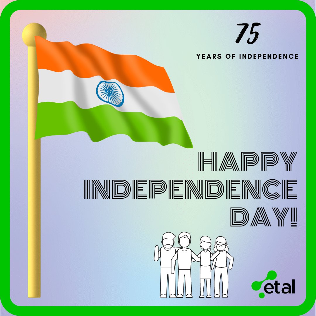 'The scientific temper is the temper of a free man.' - Jawaharlal Nehru.
#EtAl wishes everyone a very #HappyIndependenceDay !!!

#75yearsoffreedom #independenceday #independencedayindia #independentindia #etal #etalscience #scientifictemper #scicomm #scienceetal #sciencetalk