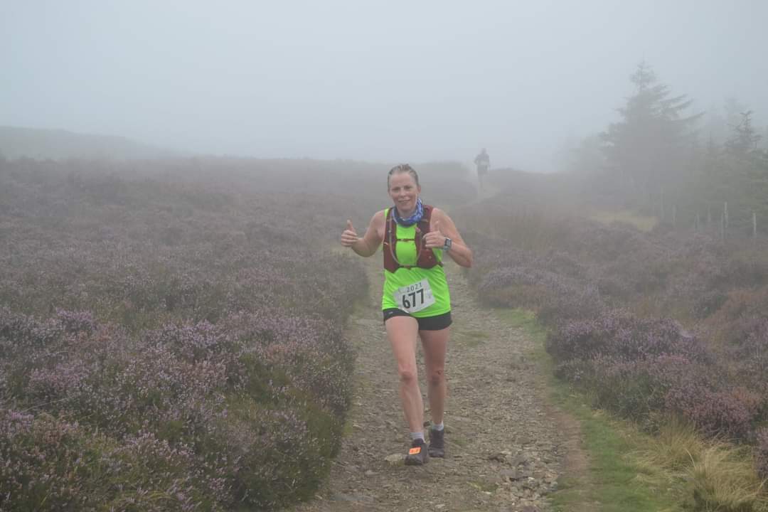 DonohueHazel's tweet photo. Should have been run in March 2020 but we all know what happened then. But finally we ran the Maurice Mullins half. Very tough elevation but ran with a great crew. #IMTR #IMRA #wicklowway. https://t.co/qlBF7pq7K9