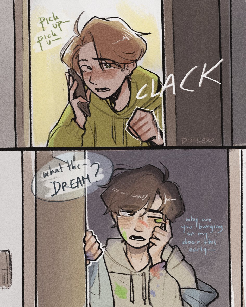 just a normal monday morning ...?

based on the post by venterry on tumblr! (on sc)
but dnf kinda know each other but not close (..yet)

#dreamnotfoundfanart 