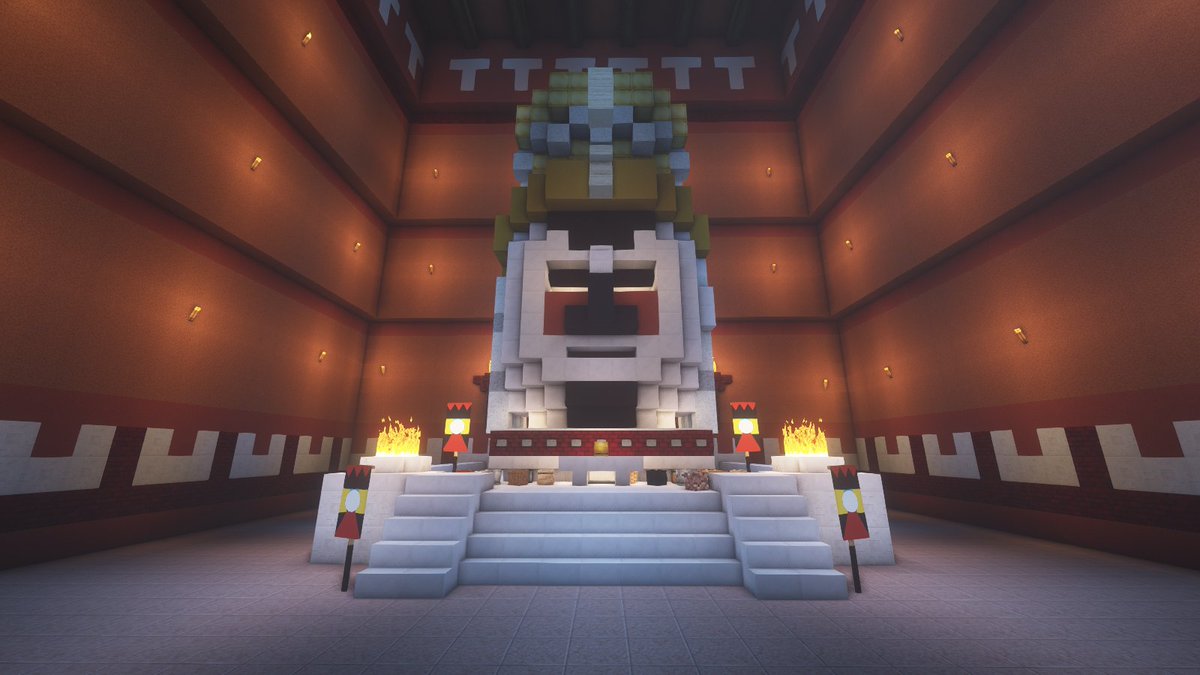 TlatoaniCraft's tweet image. [Minecraft] Tenochtitlan: Hypotetical Temple of "Omacatl" at the Ceremonial Plaza (Plaza del Volador), no actual evidence of this particular temple, I just got inspired in Gentling's brother's work.