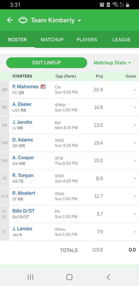 anthony4hale15's tweet image. I am very excited abouts my draft picks this year. Got A.Ekeler #1RB and P.Mahomes #1QB &amp;amp; D.Adams #1WR.