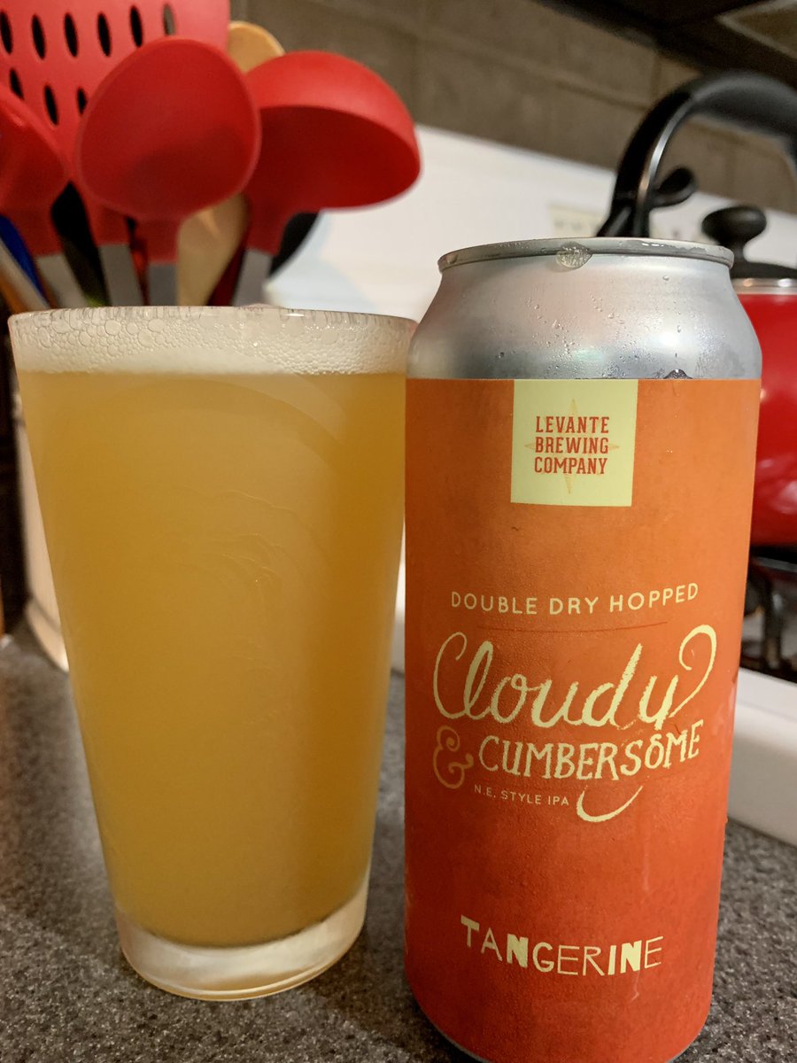A little yard work and it’s time for a cold one! #Beer 🍺#Beeroclock 🍺 Cloudy &amp; Cumbersome #Tangerine #DDH #IPA Drink it up! Cheers to #SundayFunday 😋🍺 #BeerMe 😎
