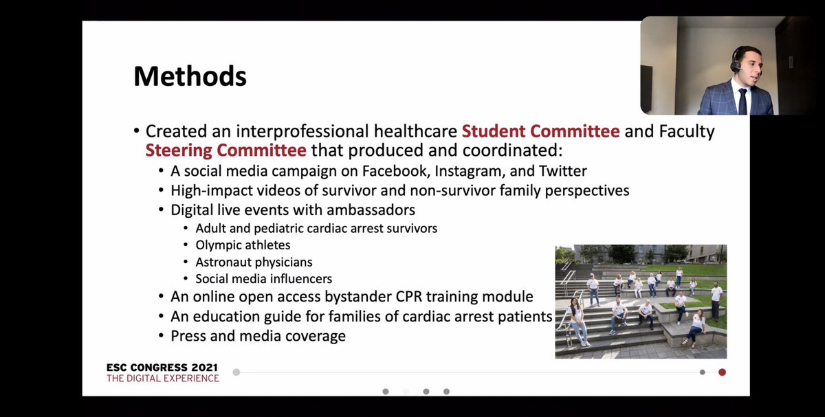 aayshacader's tweet image. #ESCCongress #EScAbstract
Incredible crowd-funded initiative by medical students in 🇨🇦enhance awareness on #cardiacarrest , bystander #CPR via virtual events &amp;amp; online training modules 

🔦#ESCCongress 2021 spotlight is on #suddencardiacarrest